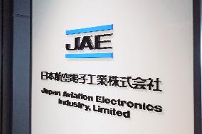 Japan Aviation Electronics (JAE) signage and logo